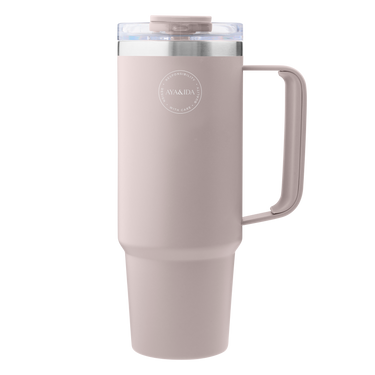 Termomugg med Sugrör Mjuk Rosé