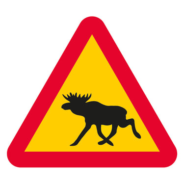 Grytunderlägg älg varningsskylt