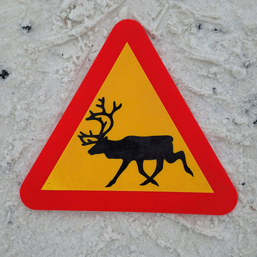 Grytunderlägg ren varningsskylt