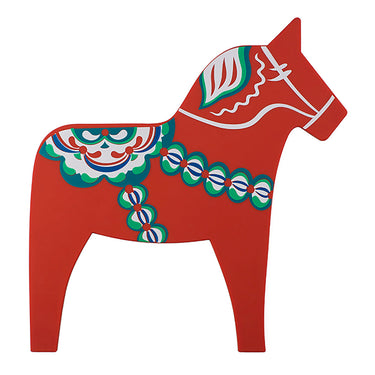 Grytunderlägg dalahäst, röd, flerfärgstryck