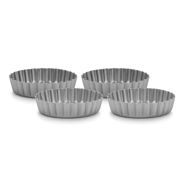 Pajformset Ø 10 cm, 4 st – Små pajformar med non-stick för portionsservering