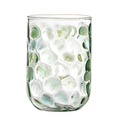 Rondha Dricksglas Grönt – Med Glasdroppar Ø7 x H11 cm