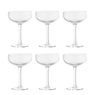 Astrid Champagneglas 6-pack – Eleganta Glas i Klar Design Ø11 x H15,5 cm