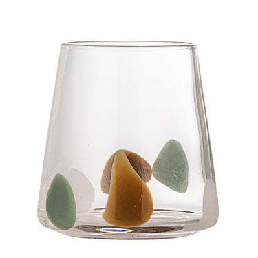 Gildor Dricksglas – Unikt Munblåst Glas med Färgdetaljer Ø9,5 x H10 cm