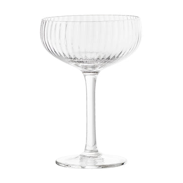 Astrid Champagneglas – Munblåst Glas med Räfflad Struktur Ø11 x H15,5 cm